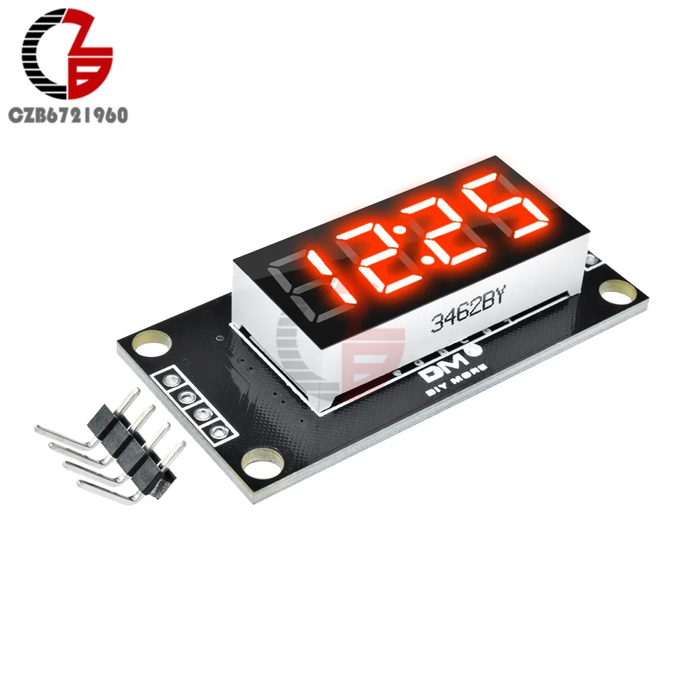 Red TM1637 4-значный 7-сегментный часы реального времени модуль 0,3" дюймовый цифровой светодиодный Дисплей трубка драйвер платы Панель 4 бит красного и зеленого цвета для Arduino - Цвет: Red