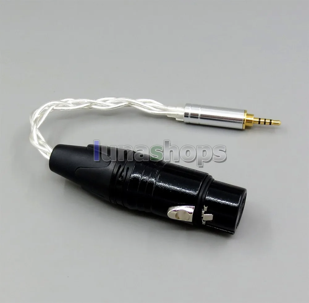 

LN006053 TRRS 2.5mm Balanced To 4pin XLR Female Pure Silver Cable For VentureCraft Soundroid Amplifier Vantam DSD