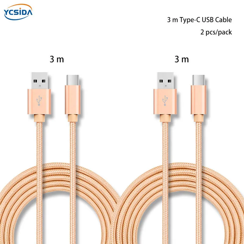 5V 2.4A USB C нейлоновый кабель для зарядного устройства Samsung S10/LG G6/Huawei mate 20/Xiaomi 8/OPPO
