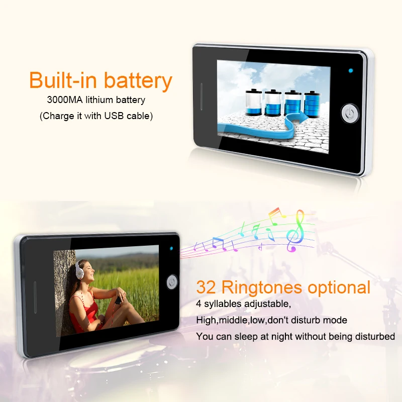 Saful 4,3 ''lcd Wifi Дверь глазок вид 960 P дверь камера с детектором движения видео запись приложение управление для IOS Andriod