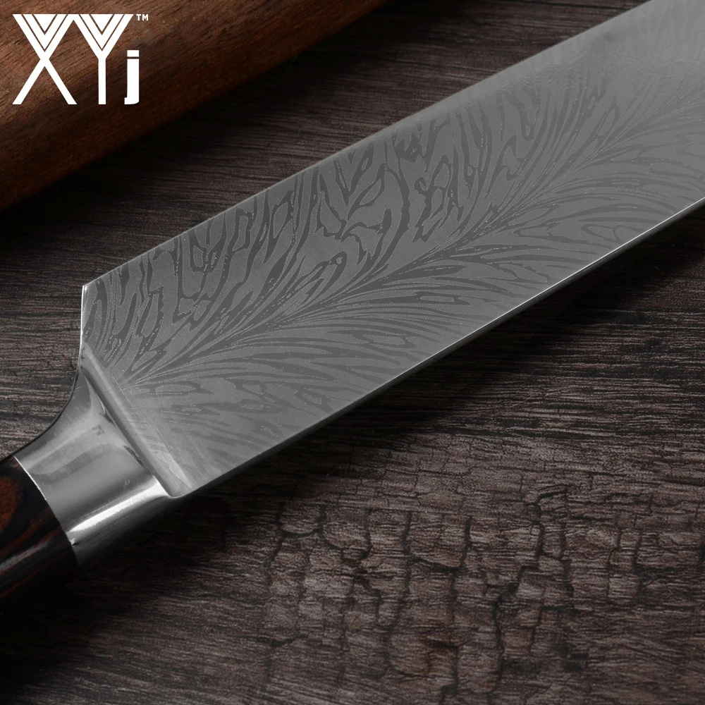 XYj перо шеф повара кухонный нож из нержавеющей стали японский Gyutou Nakiri для