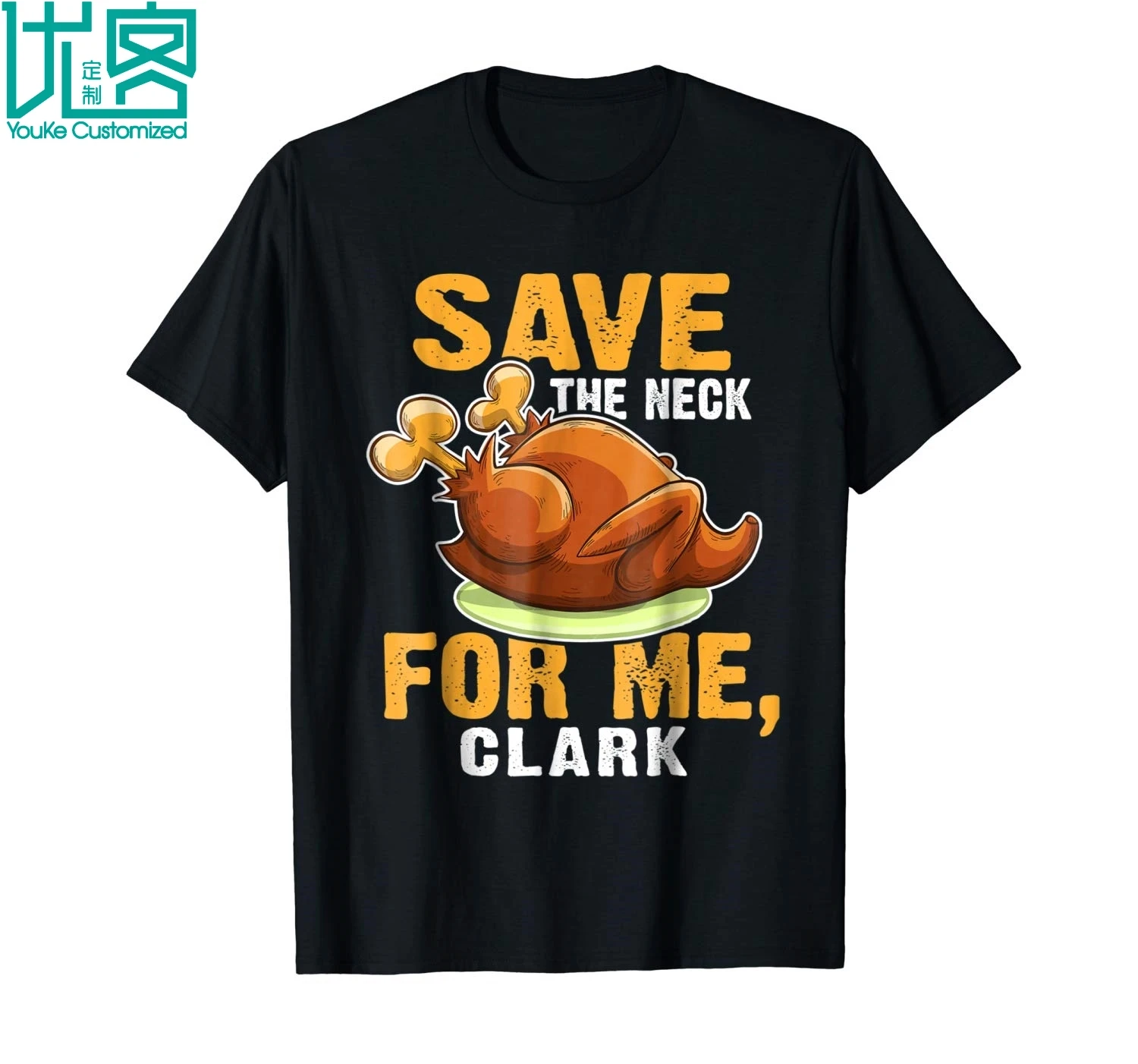 Мужская футболка с коротким рукавом Save The Neck For Me Clark летняя изображением мяса