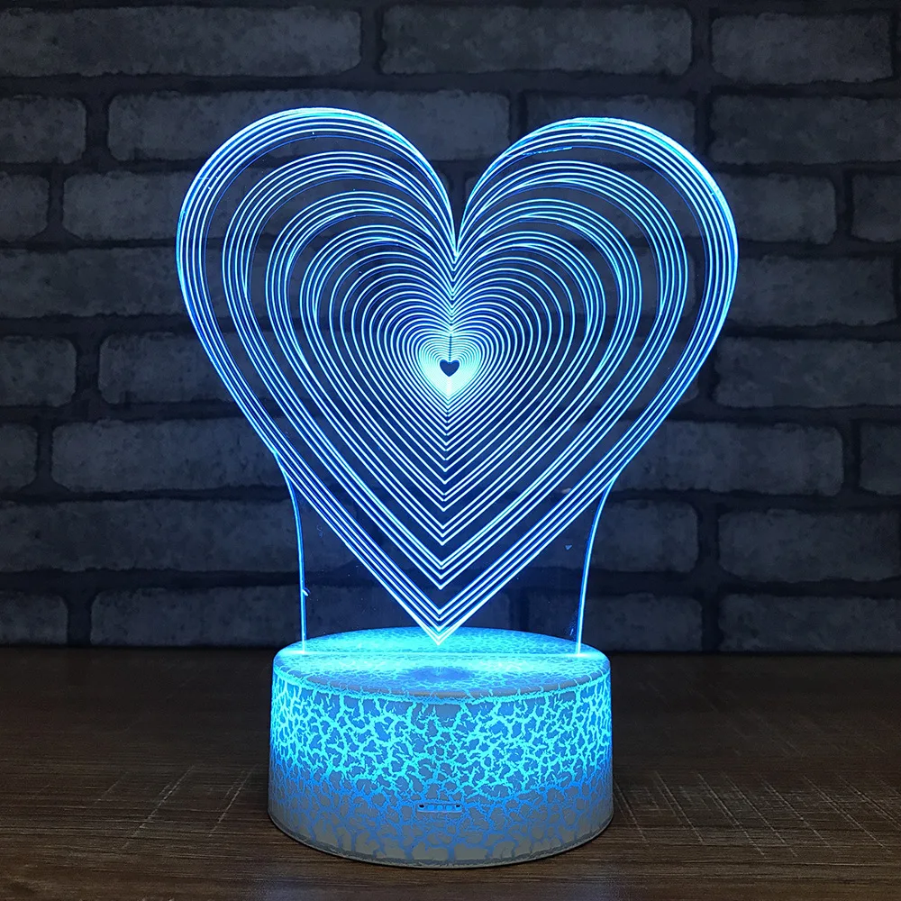 Креативные подарки на день Святого Валентина прикроватный 3d ночник гаджеты