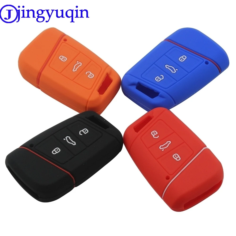 Силиконовый чехол для ключей jingyuqin 10 шт./лот 3 BTNS Volkswagen VW Magotan Passat B8 Skoda A7 умный пульт