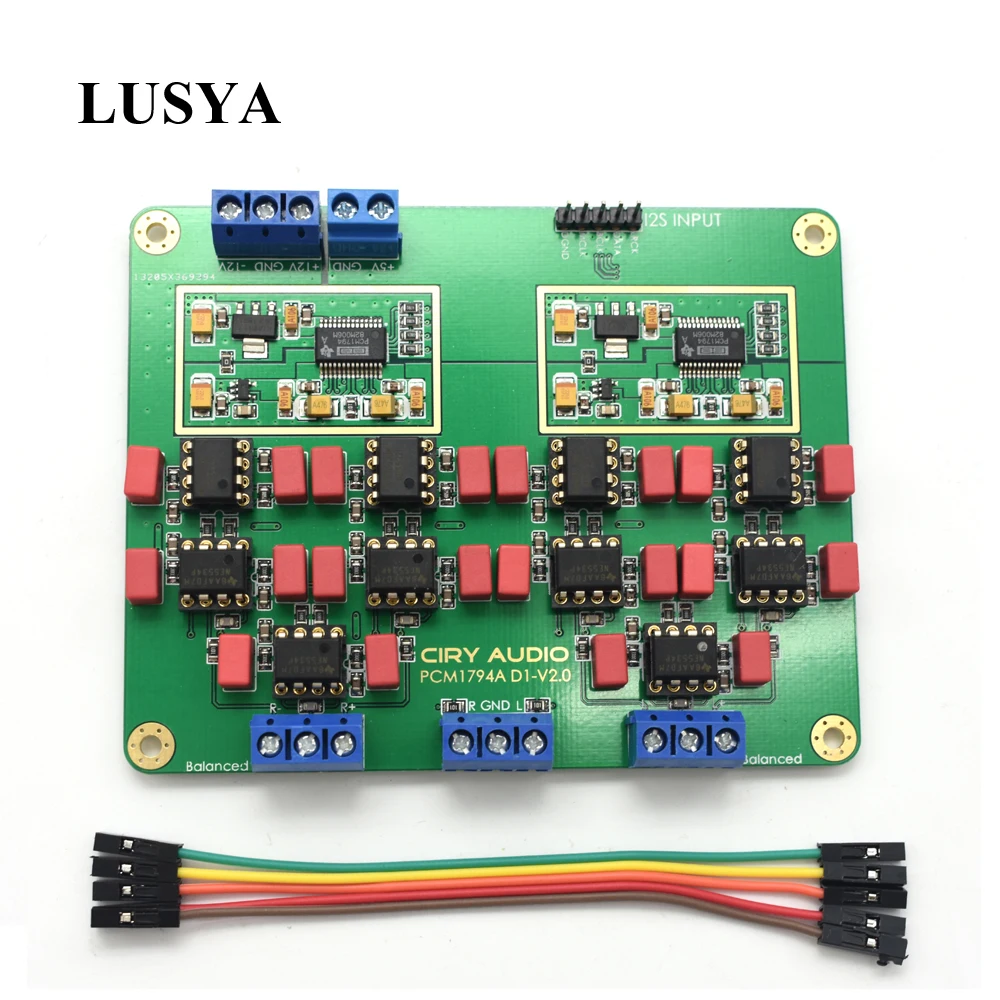 Lusya новейший Hi-Fi параллельный PCM1794A DAC аудио декодер собранная плата 24 бит 192 кГц F3-013