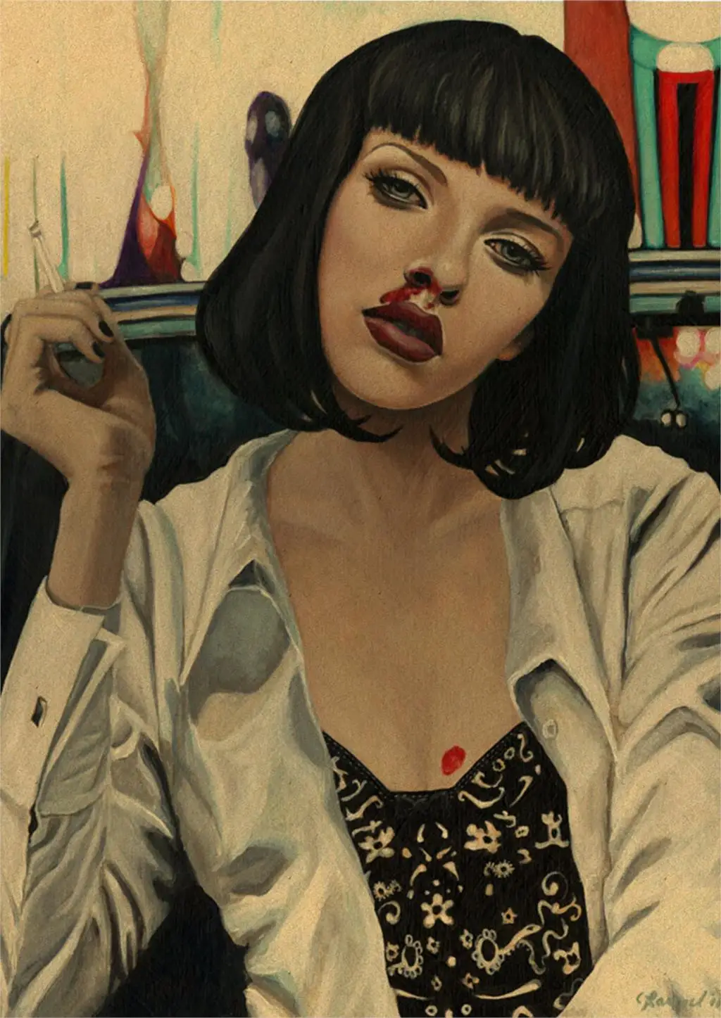 11 Целлюлозная фантастика, киноплакаты, плакаты из крафт-бумаги, Наклейки на стены, винтажные плакаты, декоративные картины, постеры для рисования - Цвет: 11