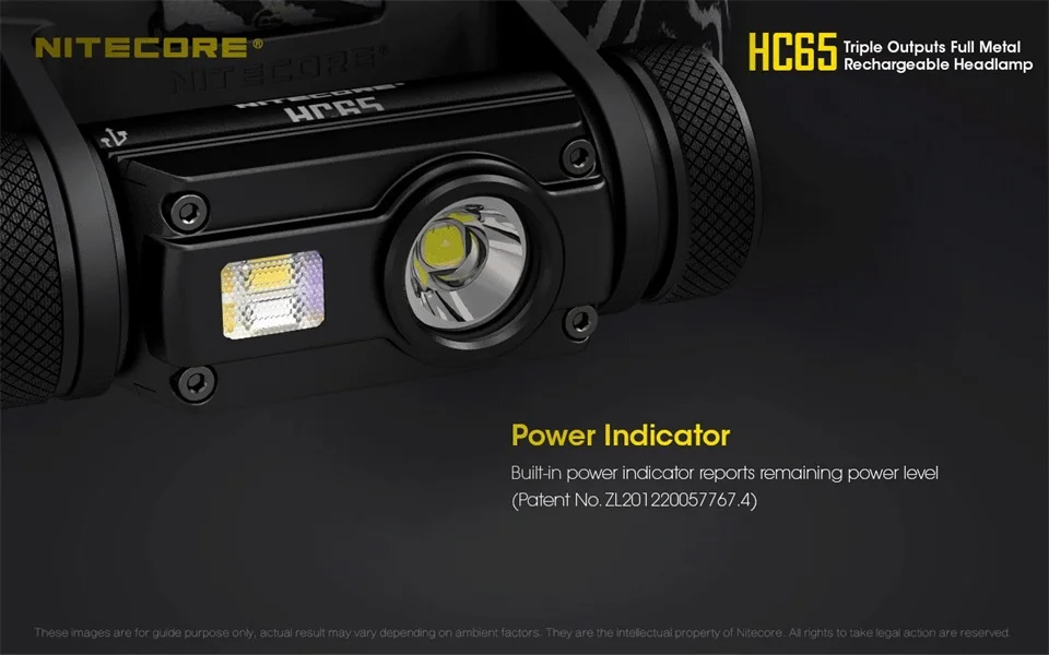 Nitecore HC65 налобный фонарь Cree XM-L2 U2+ CRI+ красный светодиодный фонарик 1000 лм USB перезаряжаемая фара с 1 шт. 3400 мАч 18650 аккумулятор