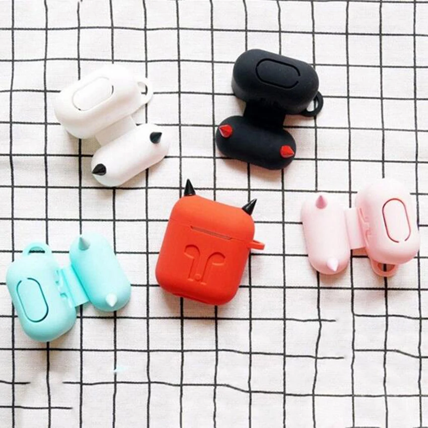Маленький демон Мягкий силиконовый чехол для Apple Airpods гарнитура Чехлы