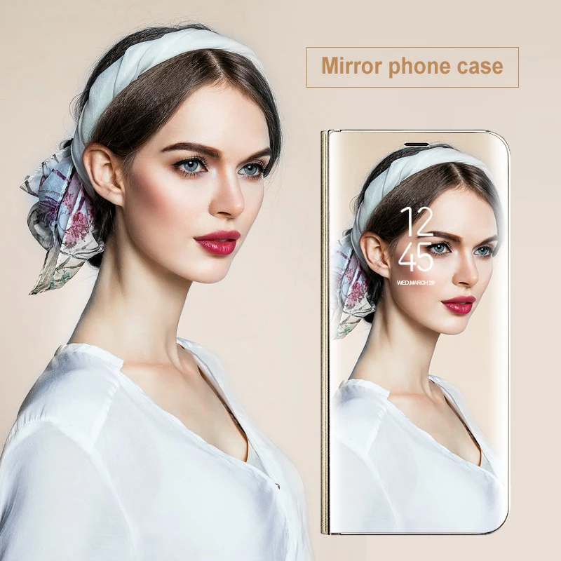 Зеркальный умный флип-чехол для Samsung Galaxy A8 A6 Plus A9 Star Lite 2018 A7 A5 A3 2017 J2 Pro J3 J5 J7 J4 J6 J8 (2018)