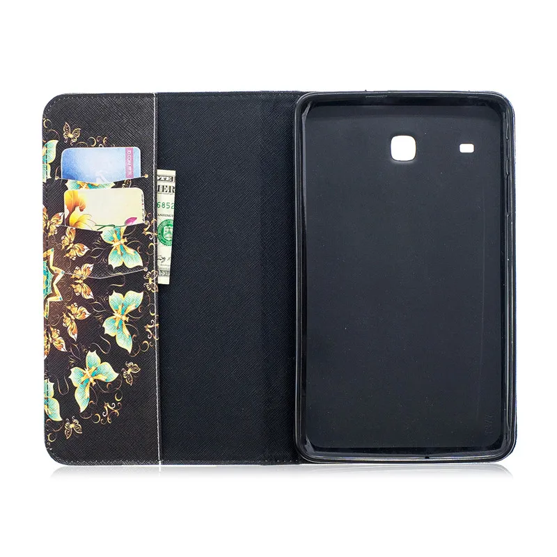 TopArmor 5 styles Elephant Butterfly Pattern PU Leather Cover For Samsung Galaxy Tab E 8.0 2016 T375 T377 Anti skid Tablet Case |