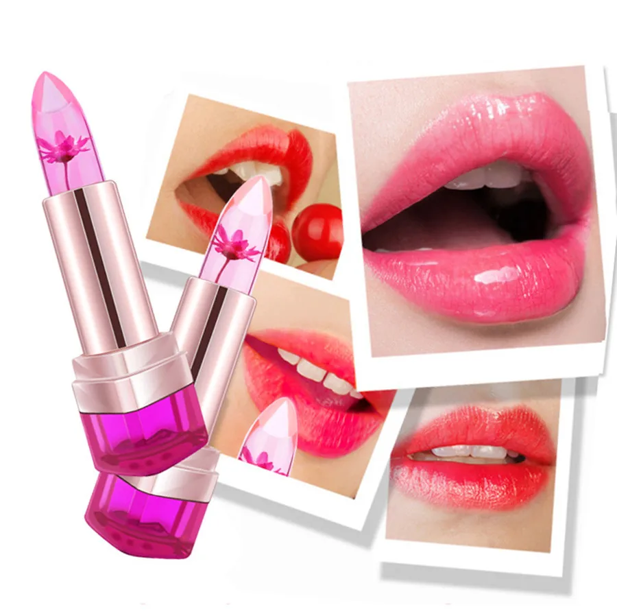 Красота яркая Цветочная кристальная Желейная помада Волшебная Температура