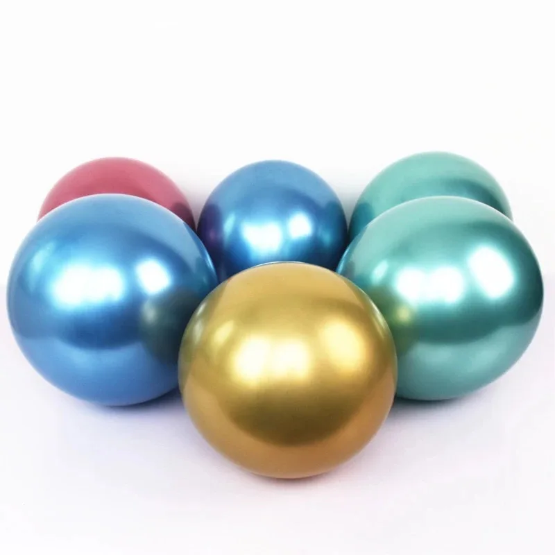 

10000pcs 12inch Metallized Balloons Birthdya Part Thick Chrome Metallic Balloon Beads Balls Air Wedding Party Decoration