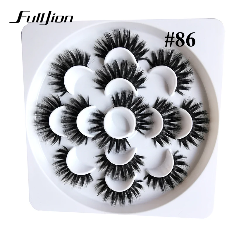 Fulljion 7Pair 3D Faux Mink Lashes Natural Hair False Eyelashes Long Wispy Fake Artificial Extensions Makeups Beauty Tool | Красота и