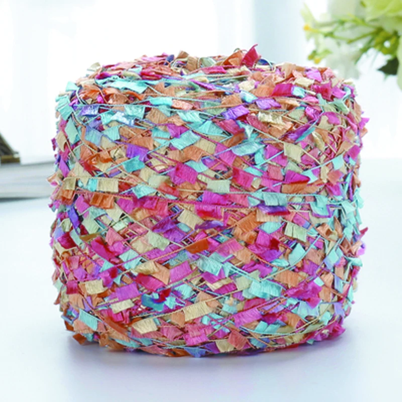Пряжа для вязания крючком, 100 г, яркий флаг, характерная линия, модная, ручная вязка, сегмент, окрашенная бахрома, новинка, t4