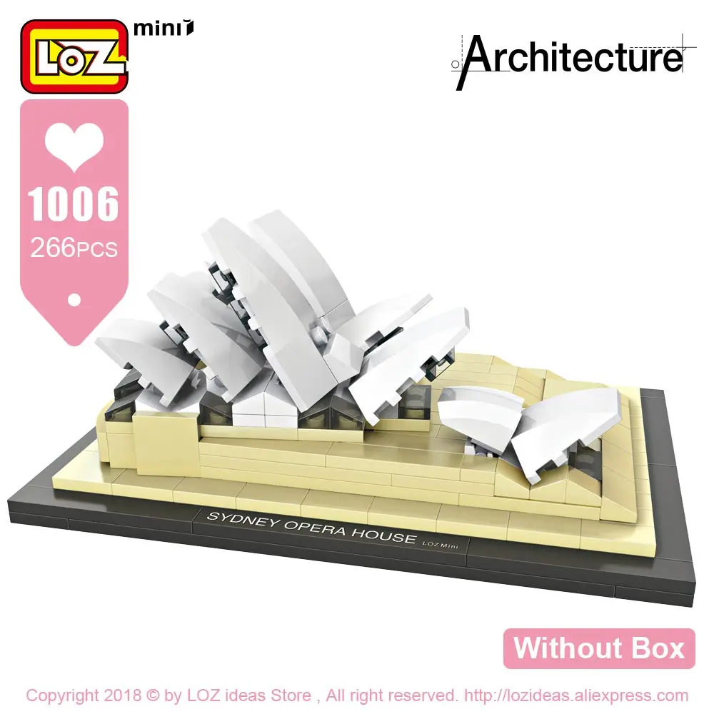 1006 Without Box Лоз мини-блоки наборы архитектурных моделей Diy строительные блоки игрушки Всемирно известная архитектура s вилла модель блоки светящийся кирпич - Цвет: 1006 Without Box