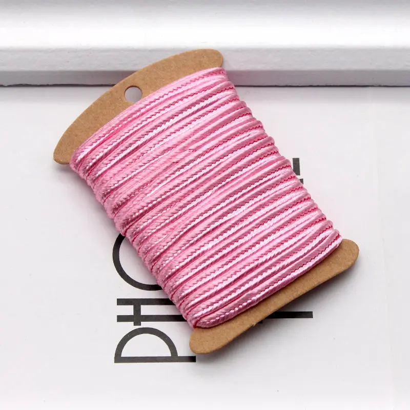 DE 5 метров 3*1 мм Чистый хлопок витой кабель плетение из веревок макраме Artisan струна хлопок льняная веревка домашний текстиль ручной работы линия - Цвет: DE