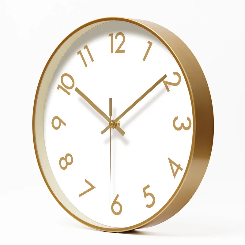 

Настенные часы в скандинавском стиле, бесшумные современные декоративные кварцевые круглые наручные часы для дома, гостиной, спальни, в мин...