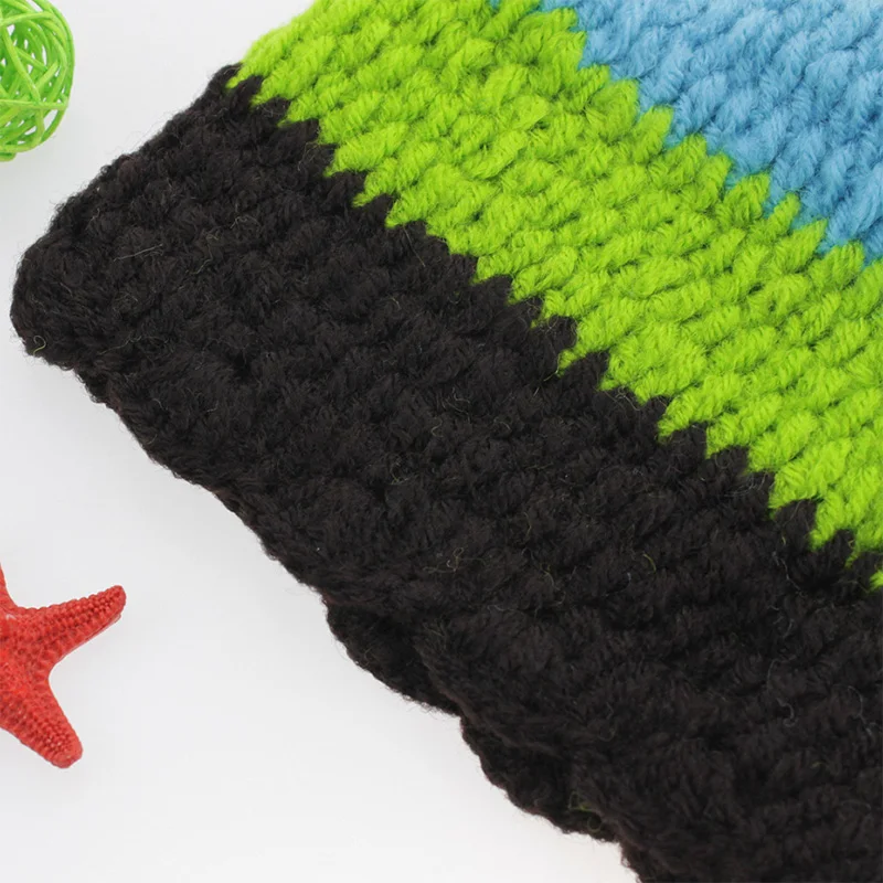 New born baby pom hat newborn photography props knit cap with long tail shooting fotografia accessories toddler beanie | Детская одежда