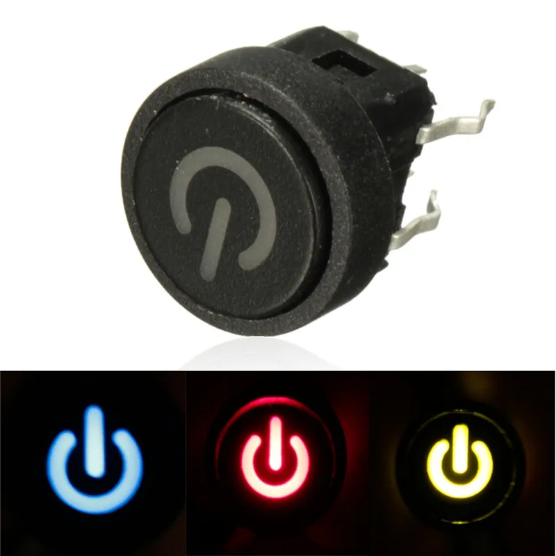 12 В Выключатель без фиксации символов компьютерный чехол 20 мА однополюсные