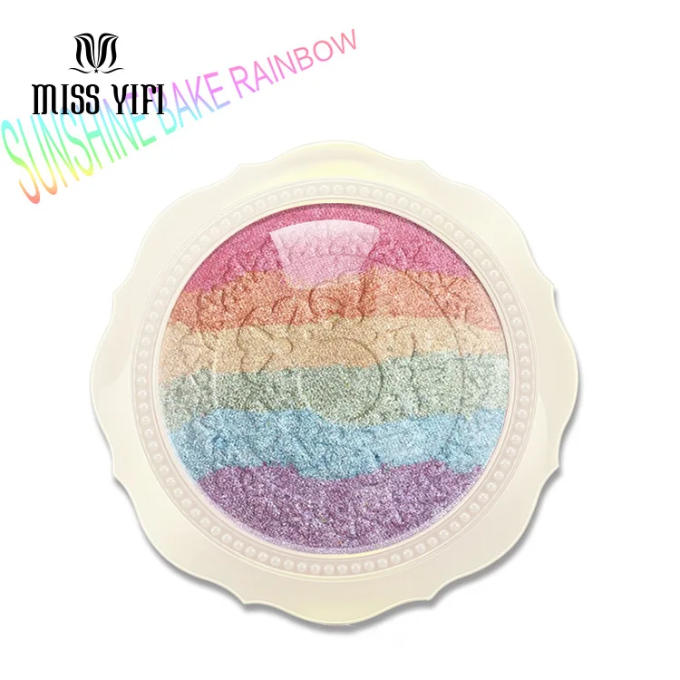 Тени для век блестящая пудра палитра мерцающий хайлайтер макияж радужные тени