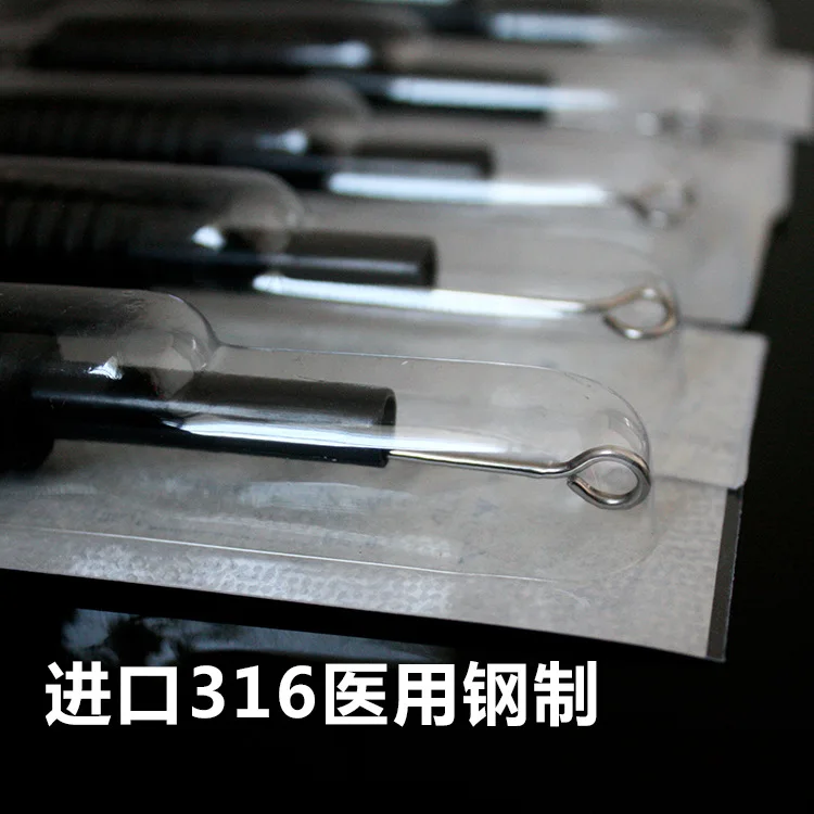 20 шт 25 мм черная силиконовая ручка с иглой дополнительный размер татуировки