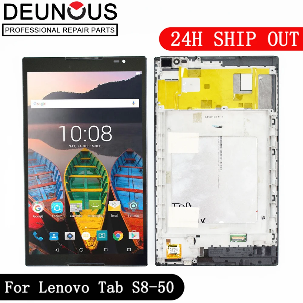 Новые 8 дюймов для lenovo Tab S8-50 S8-50F S8-50L S8-50LC ЖК-дисплей Дисплей+ Сенсорный экран планшета Стекло линзы в сборе с рамкой