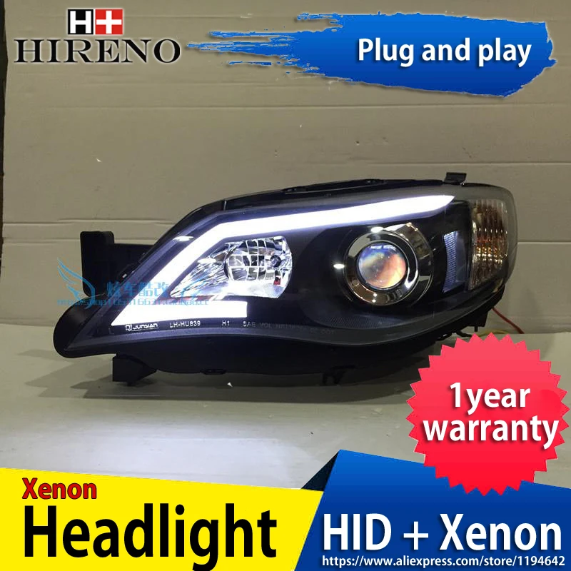 2 шт. фары Hireno для Subaru Impreza WRX 2008 14 гг.|led drl|headlight assemblyhid xenon |