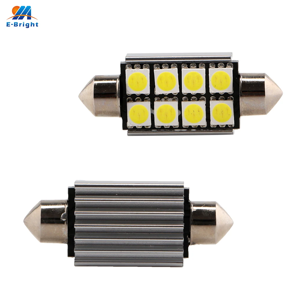 YM E яркий ни 2X C5W Canbus 5050 8 SMD светодиодный гирлянда авто светильник лампа номерной