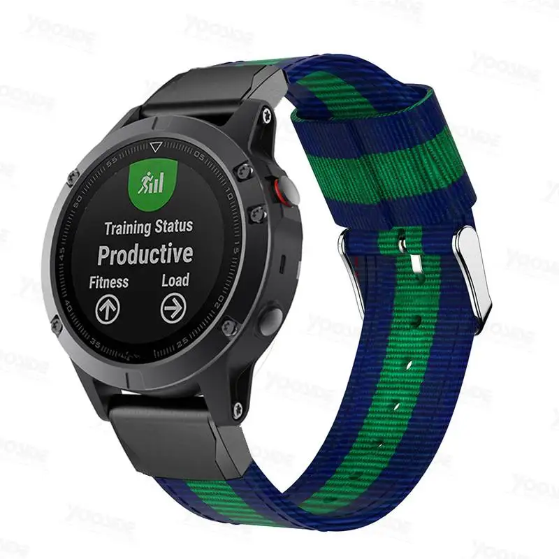 Спортивный нейлоновый ремешок для Garmin Fenix 5X 26 мм быстрая посадка тканый 3/3 HR/D2/30/mk1