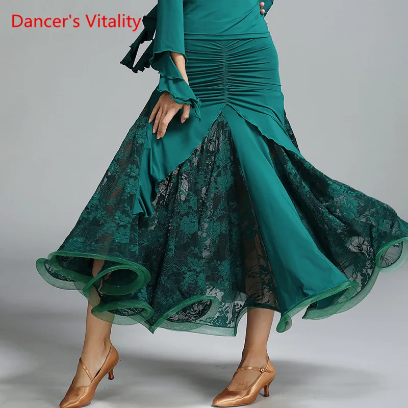 2017 новое поступление танцевальная юбка для бальных танцев перевернутая пряжа