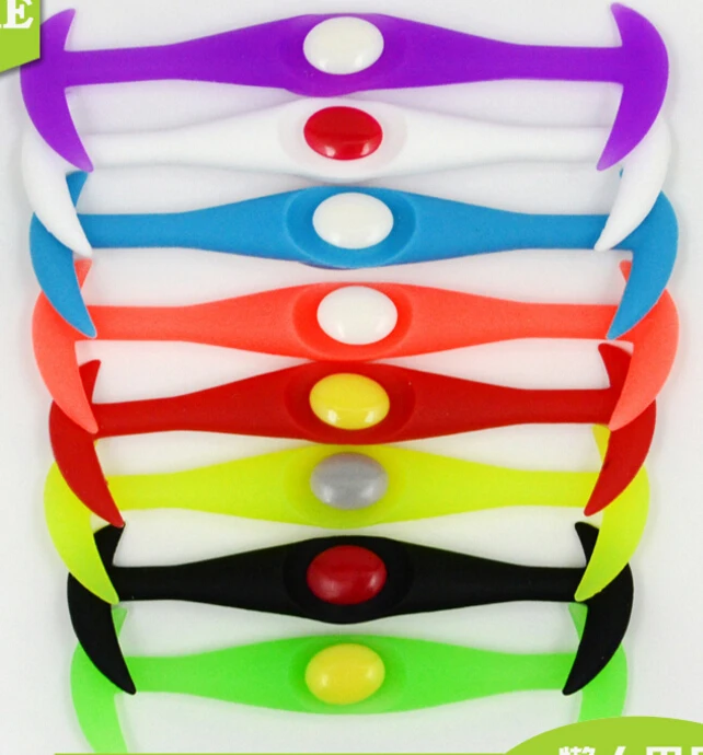 2016 Wholesale New Design Convenient Lock Colorful Elastic No Tie Silicone Shoelaces Shoe Laces Adult Children Shoelace 12 piece | Обувь