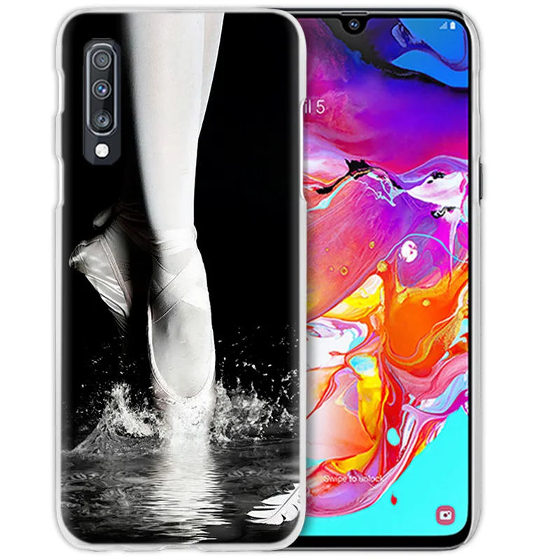 С рисунком балерины для девочек Обувь для танцев чехол для samsung Galaxy A50 A70 A20e A60 A40 A30 A20 A10 A8 A6 плюс A9 A7 жесткий чехол из пк для телефона