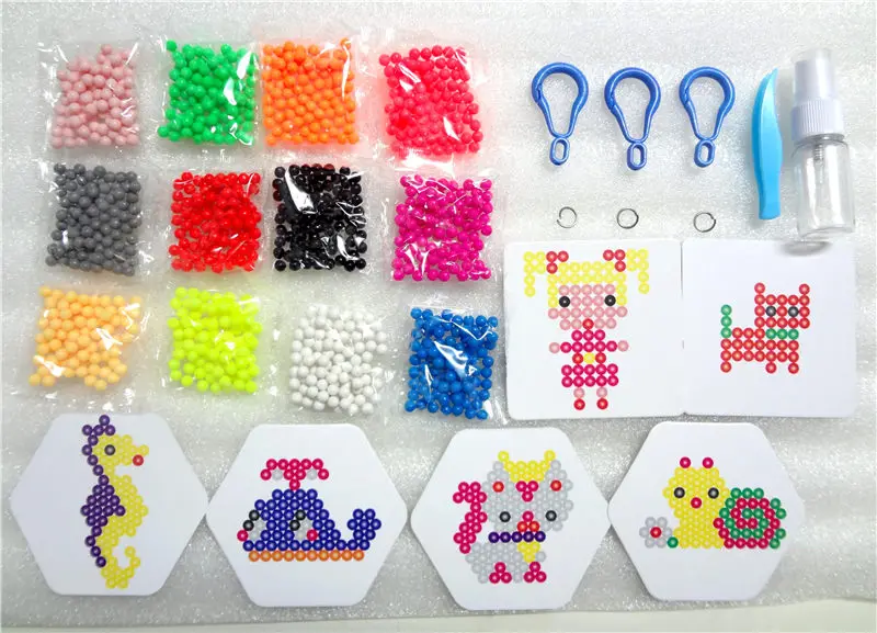 [Просто добавить воду] эпоха бусины 18 цветов наборы липкий Perler Beados наборное поле предохранитель бусины головоломки водные бусины Бонд Игрушка Головоломка