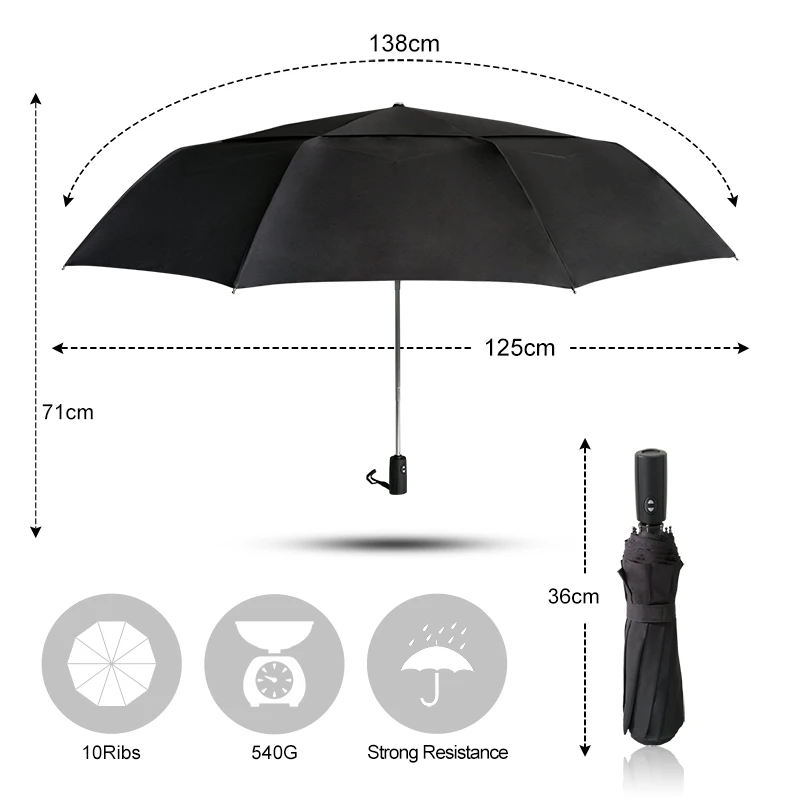 Зонт для мужчин и женщин складной зонт гольфа с двойным слоем|folding golf umbrella|golf