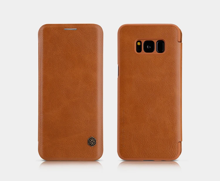 Для samsung Galaxy S8 S8+ кожаный чехол серии Nillkin QIN, роскошный брендовый чехол для samsung S8 Galaxy S8 Plus, кошелек, флип-чехол
