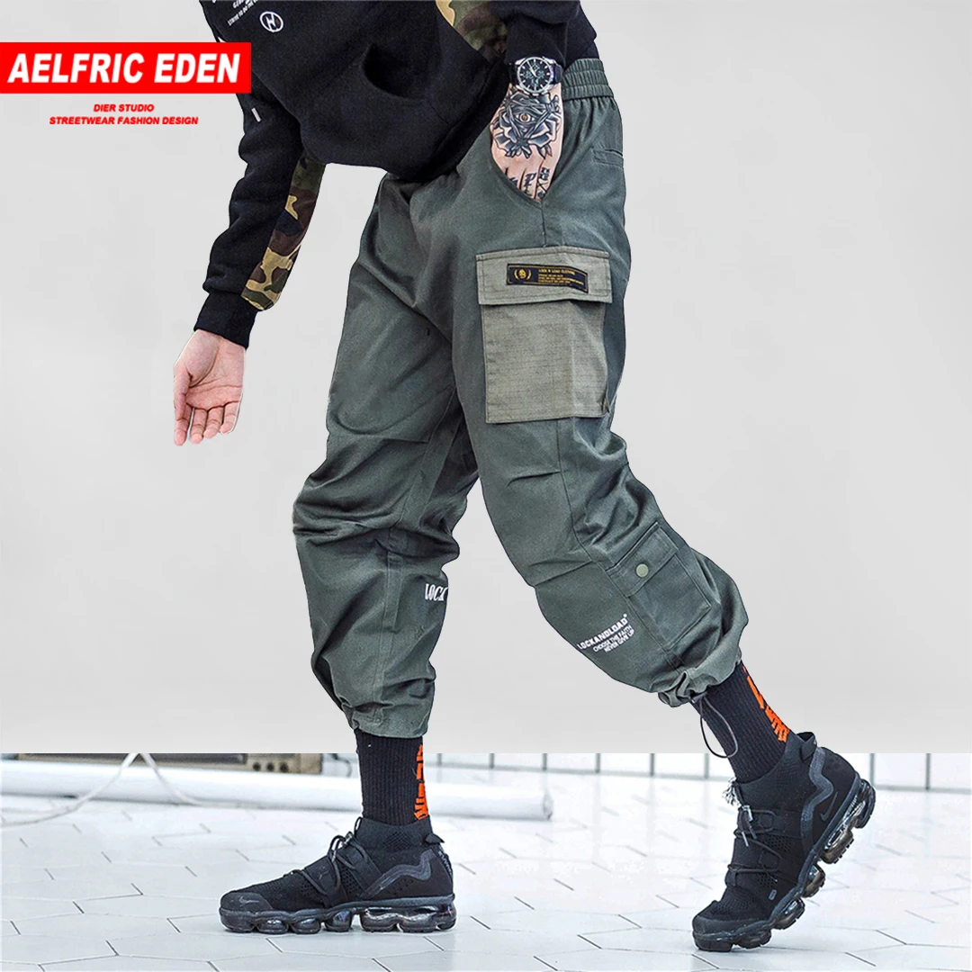 Aelfric Eden лоскутные шаровары для бега скейтборда брюки-карго мужские 2018 модные