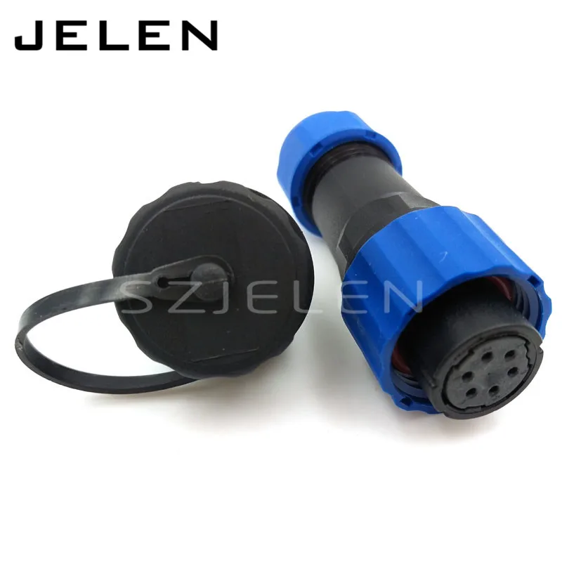 SD16 водонепроницаемый 6 контактный разъем IP68 Светодиодный светодиодные Проводные