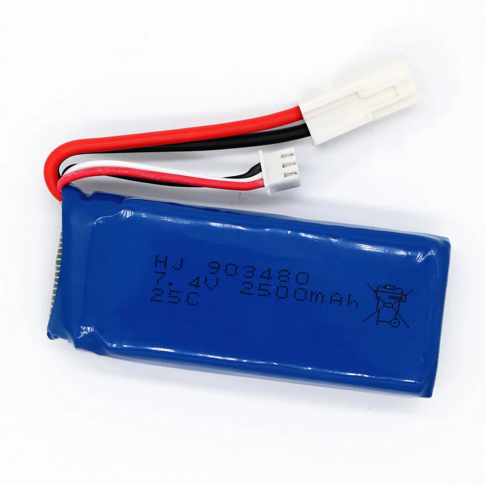 Новая Большая батарея 2500mAh 2S 7 4 V 25C Lipo вертолета Syma X8 X8W X8G с защитой напряжения |
