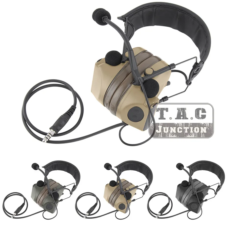 

Tactical Peltor ComTac II Electronic Hearing Protector Noise Reduction Communication Headset Shooting Earmuff
