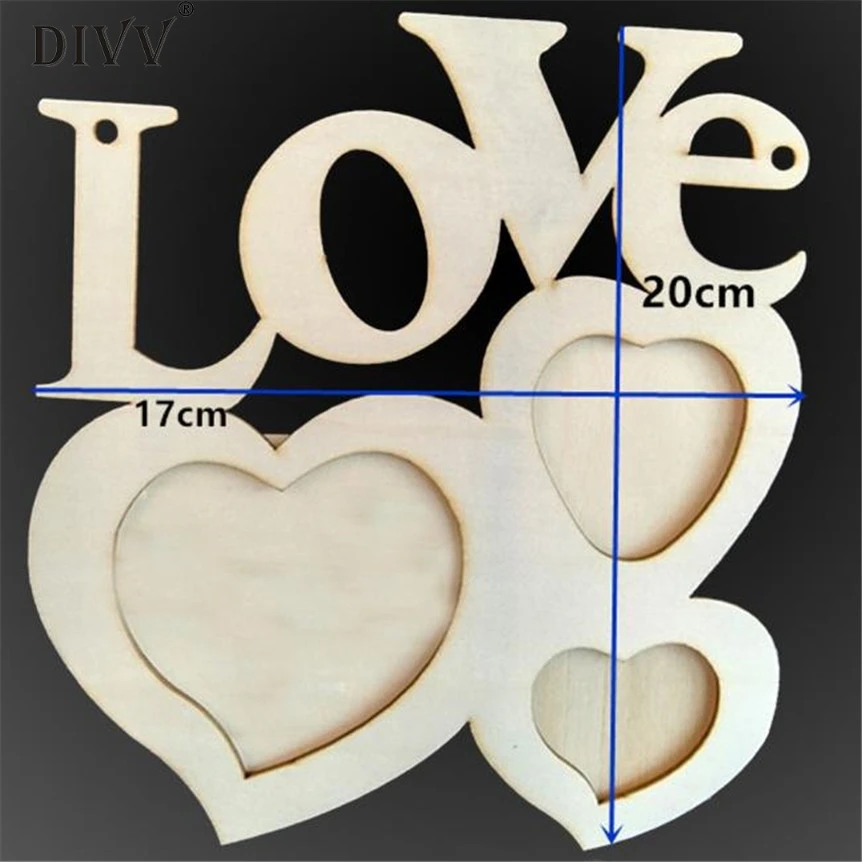 DIVV Милая пустотелая деревянная фоторамка для домашних животных DIY