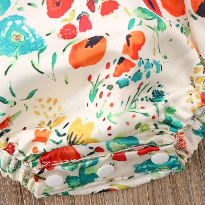 Новинка 2017 года Брендовый комбинезон с цветочным рисунком для новорожденных