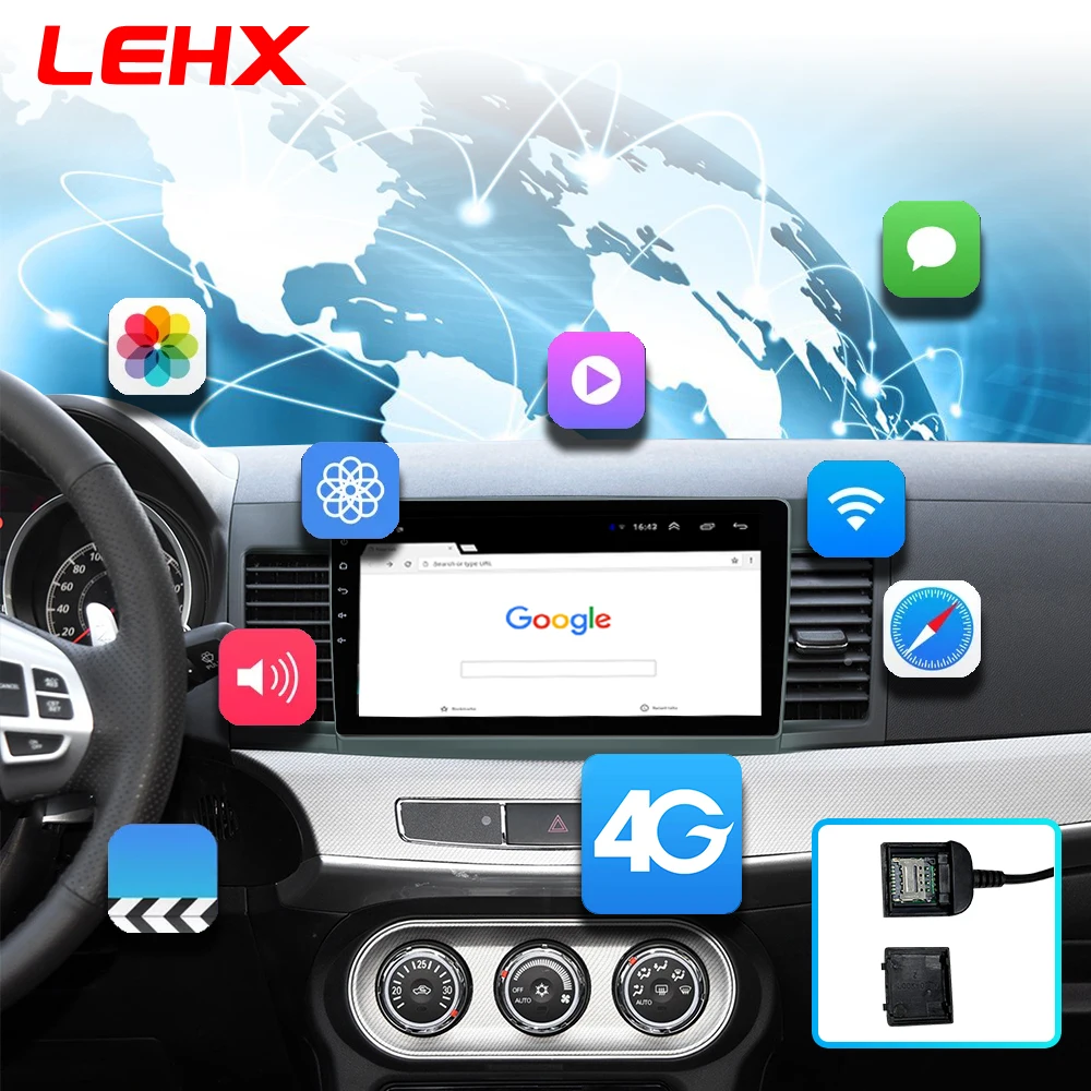 Автомобильный Android 8,1 автомобильный dvd мультимедиа для MITSUBISHI LANCER 10,1 дюймов 2 DIN Gps навигация Радио Видео Аудио плеер