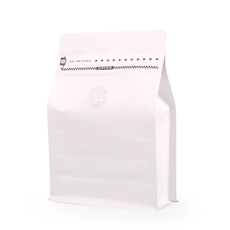 100pcs half pound white kraft paper Lamination aluminum foil ziplock packaging bag coffee side sealed zipper with valve | Дом и сад
