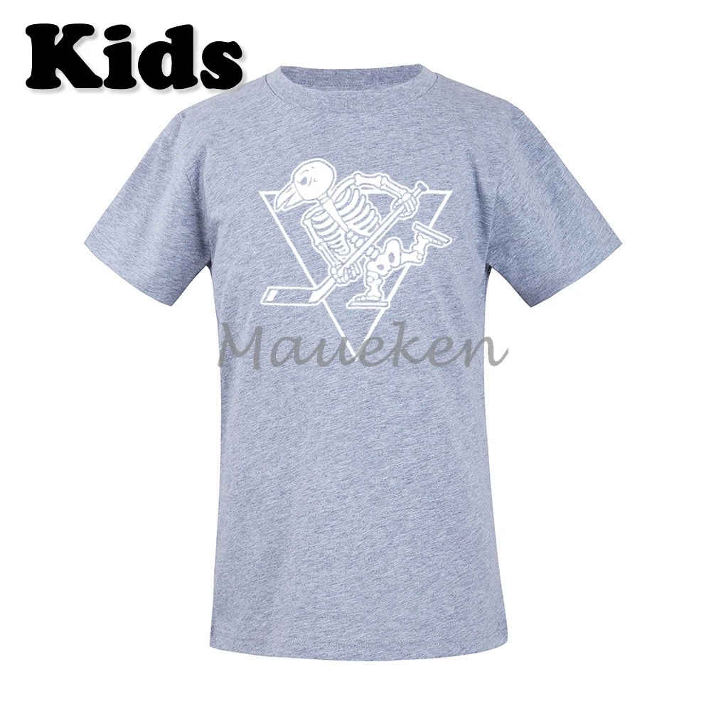 Детская Модная стильная футболка с черепом одежда Молодежная Футболка для