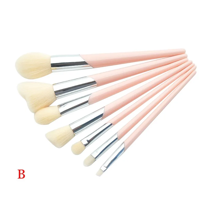 7 Pcs конические рот трубки пластиковая ручка порошок глаз кисти макияж набор