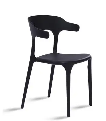 

Chair modern minimalist lazy Nordic dining chair home plastic stool back fashion casual desk.