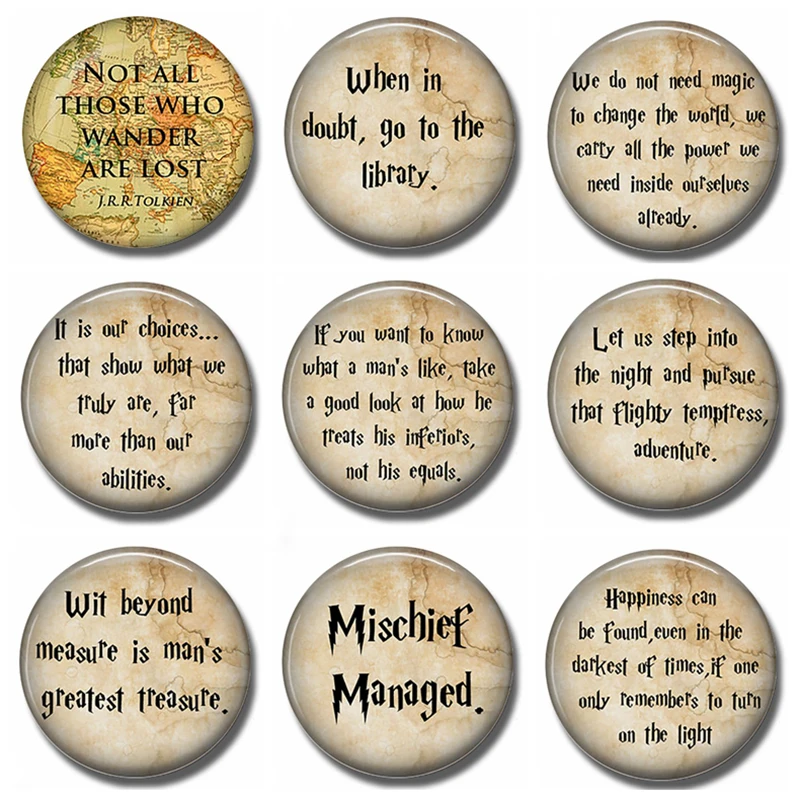Не все те кто бродит 30 мм магнит на холодильник J.R.R.Tolkien цитата стеклянный купол