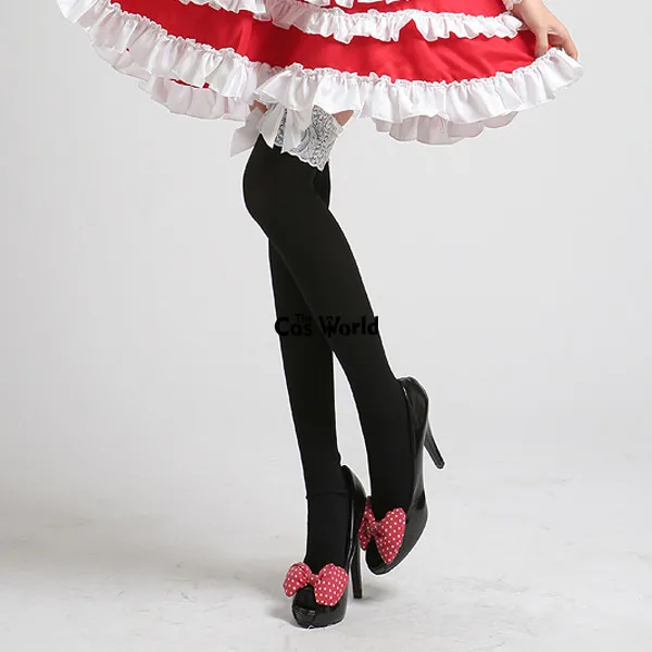 Лолита бантом кружева над коленом Длинные чулки носки Thighhighs для платье горничной маскарадные костюмы