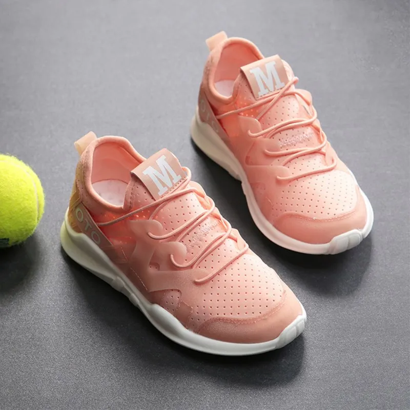Детская теннисная обувь HOBIBEAR 2017 мягкая светильник подошва для девочек дышащие