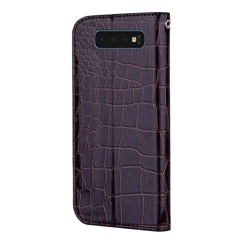 Блестящий чехол для samsung Galaxy S10 Plus S10 S10E Lite, кошелек из крокодиловой кожи, откидная крышка для samsung S10 Lite S 10, чехол для телефона